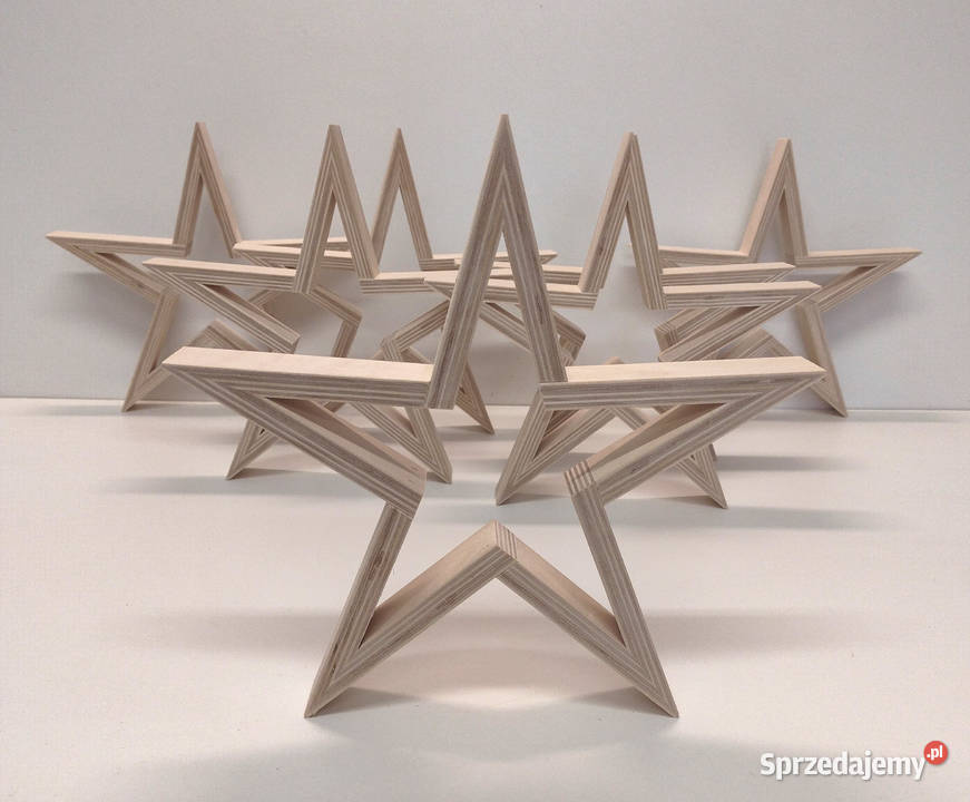 Drewniana Gwiazda Boże Narodzenie Dekoracja Baza