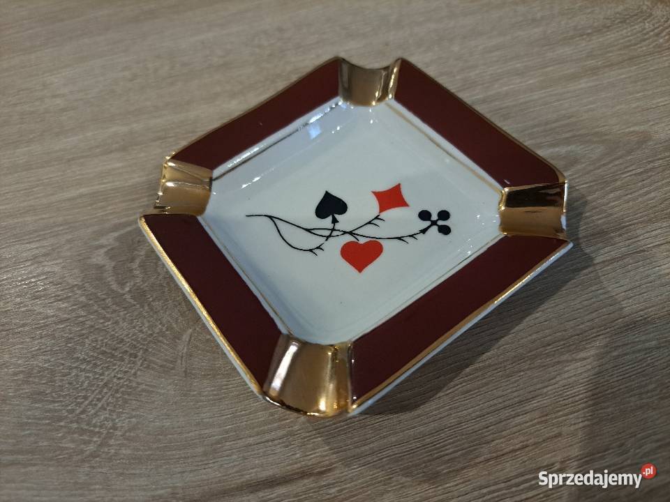 Stara Popielniczka Brydżowa Ćmielów Zestawu Radom