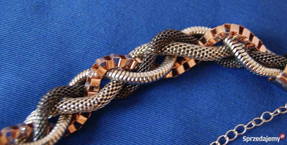 naszyjnik stylowy splot 3 kolorów lubelskie Zamość