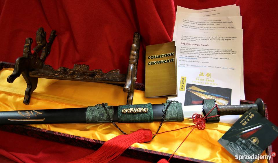 Starożytny miecz Dynastia Han Jian Kung Militaria