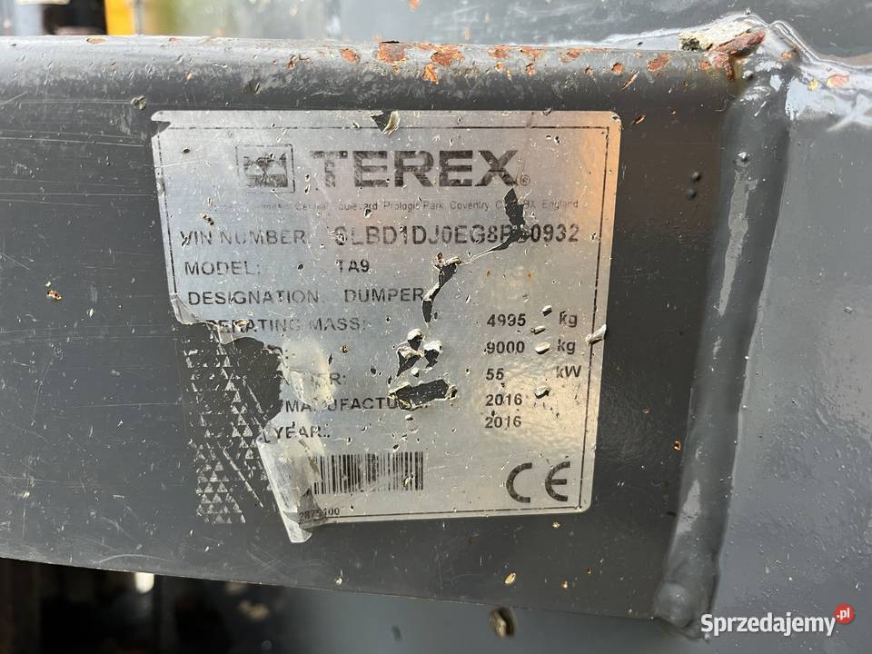Wozidło budowlane terenowe Terex TA9 9 ton nie Nowy Sącz