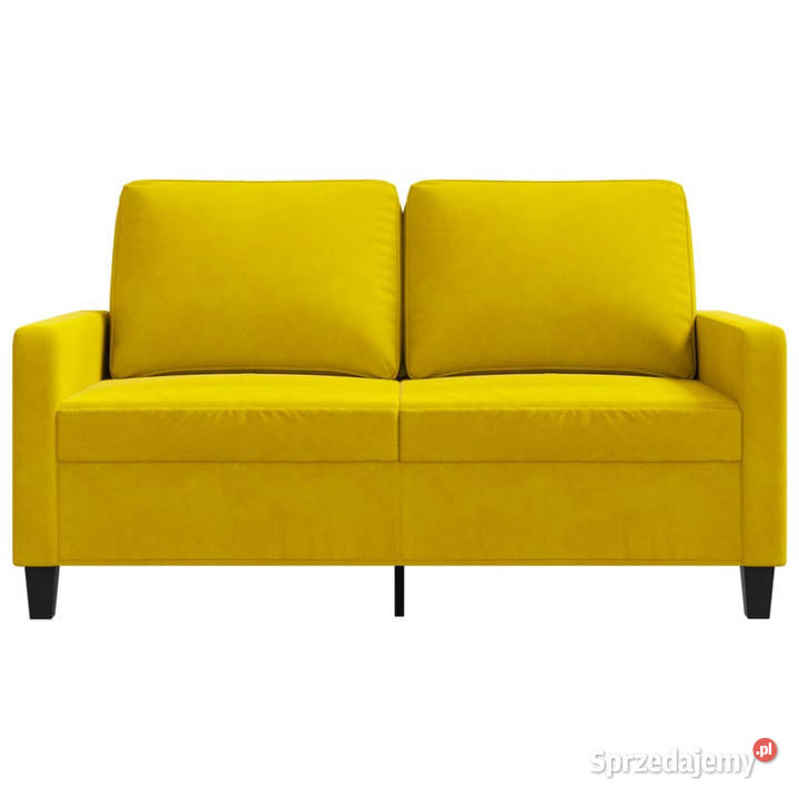 Sofa 2osobowa żółta 120 tapicerowana aksamitem Warszawa