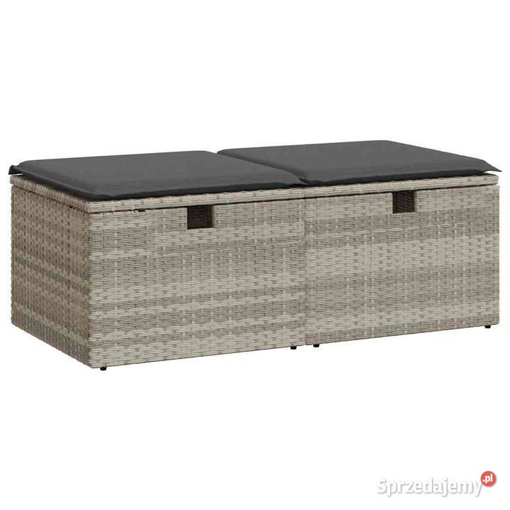 2cz sofa ogrodowa z poduszkami jasnoszary rattan Warszawa