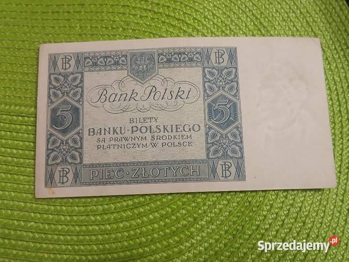 banknot polski 5 złotych 1930r