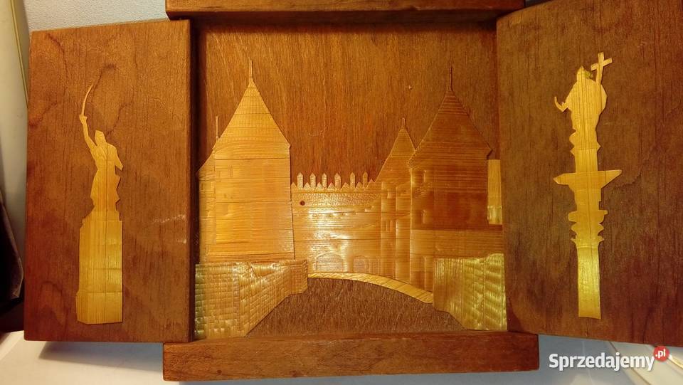 Widok Starego Miasta w Warszawie wyrób ze słomy Warszawa