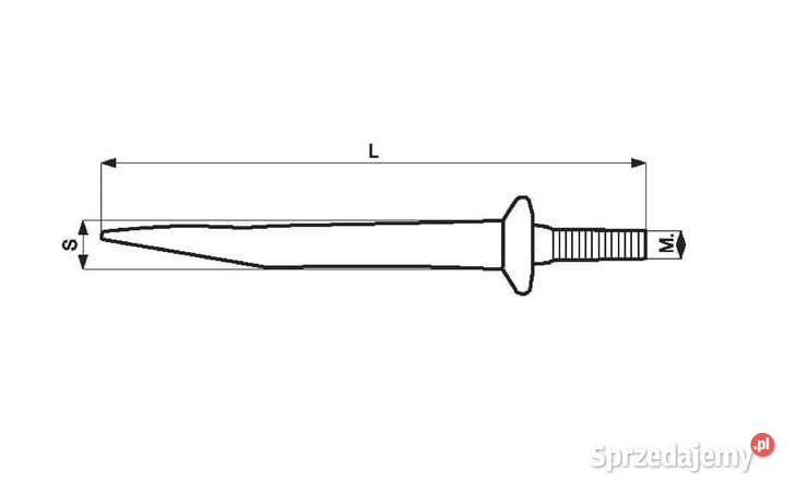 Ząb brony polowej prosty M16 18 x 190 mm Kamionna