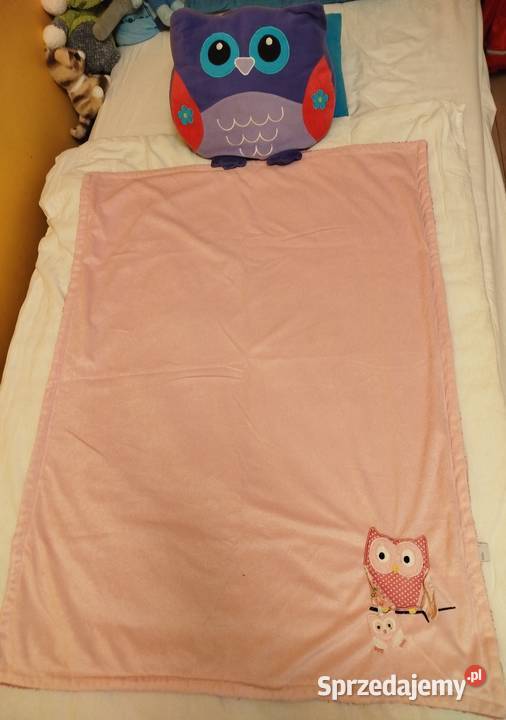 Poduszka i koc sowa sprzedam