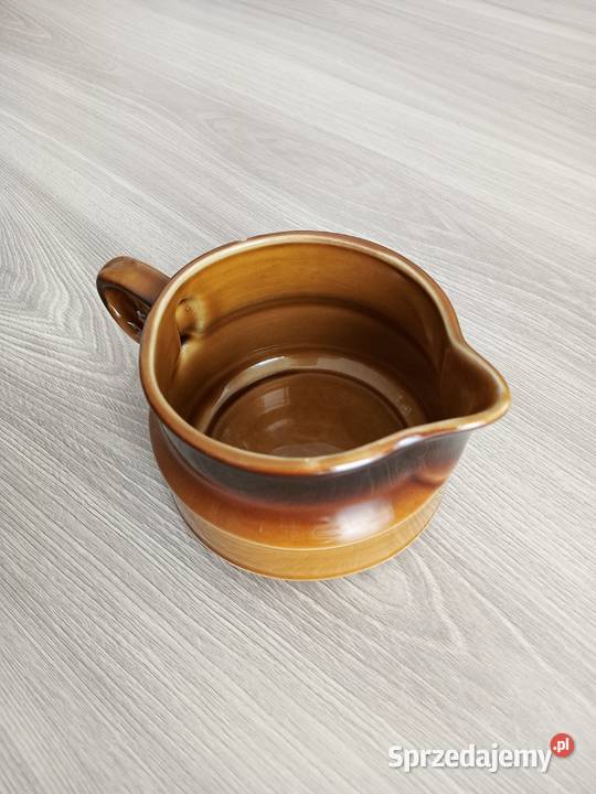 Brązowa sosjerka porcelit Tułowice PRL