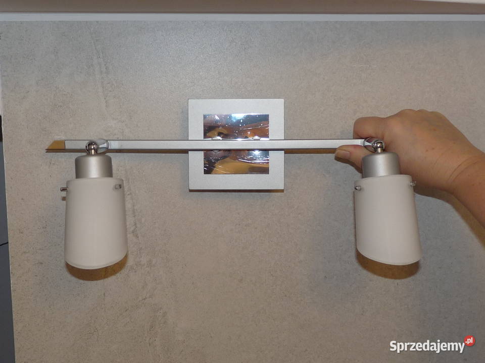 Kinkiet łazienkowy szary 2 klosze żarówka G9 Dom i Ogród Kraków