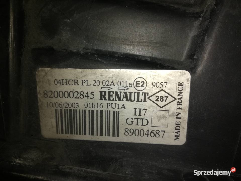 lampa przód lewa Renault Laguna 2 r0105 lampy przednie łódzkie Piotrków Trybunalski