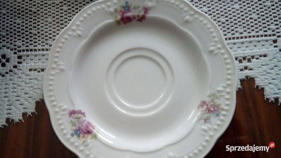 Stara polska porcelana sygnowana talerzyki i wielokolorowy Ceramika i szkło mazowieckie Warszawa