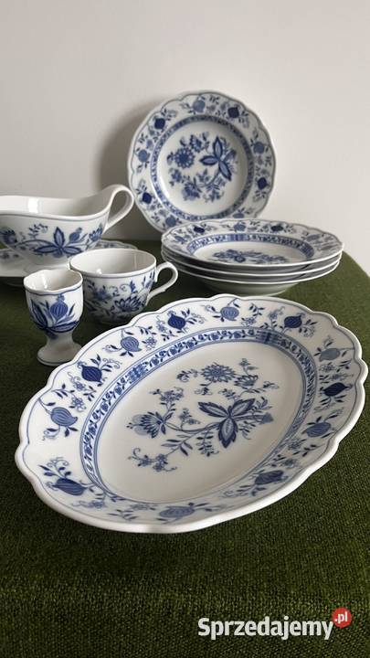 Wzór cebulowy Echt Cobalt sygn Tirschenreuth Porcelana i szkło małopolskie Nowy Sącz sprzedam