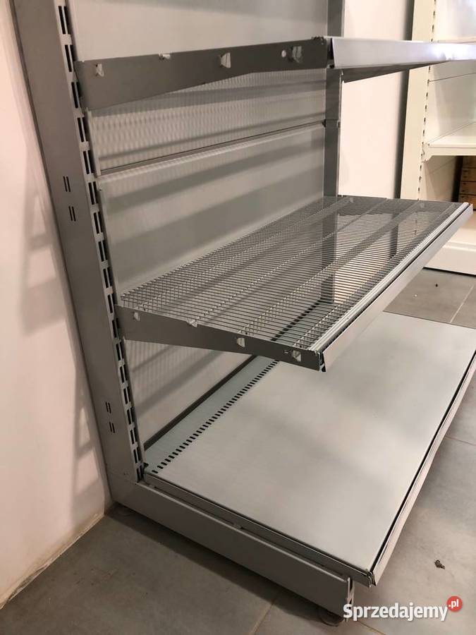 Regał sklepowy metalowy przyścienny siatkowy mazowieckie Ostrołęka