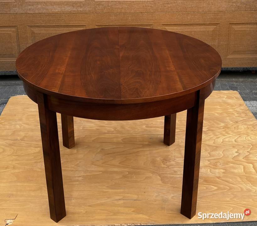 Stół Okrągły Orzech 110 ART DECO Rozkładany