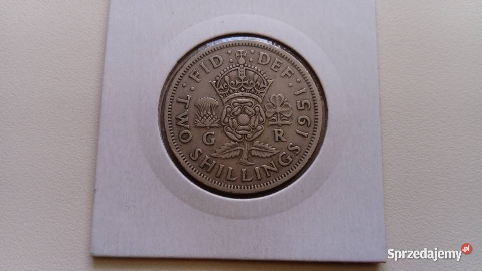 Moneta 2 szylingi 1951 r Mosina