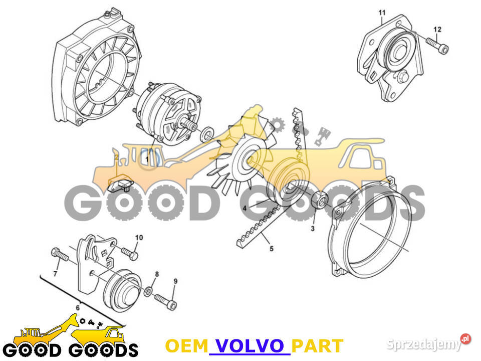 VOLVO ALTERNATOR 11716111 2904893 mazowieckie Władysławów