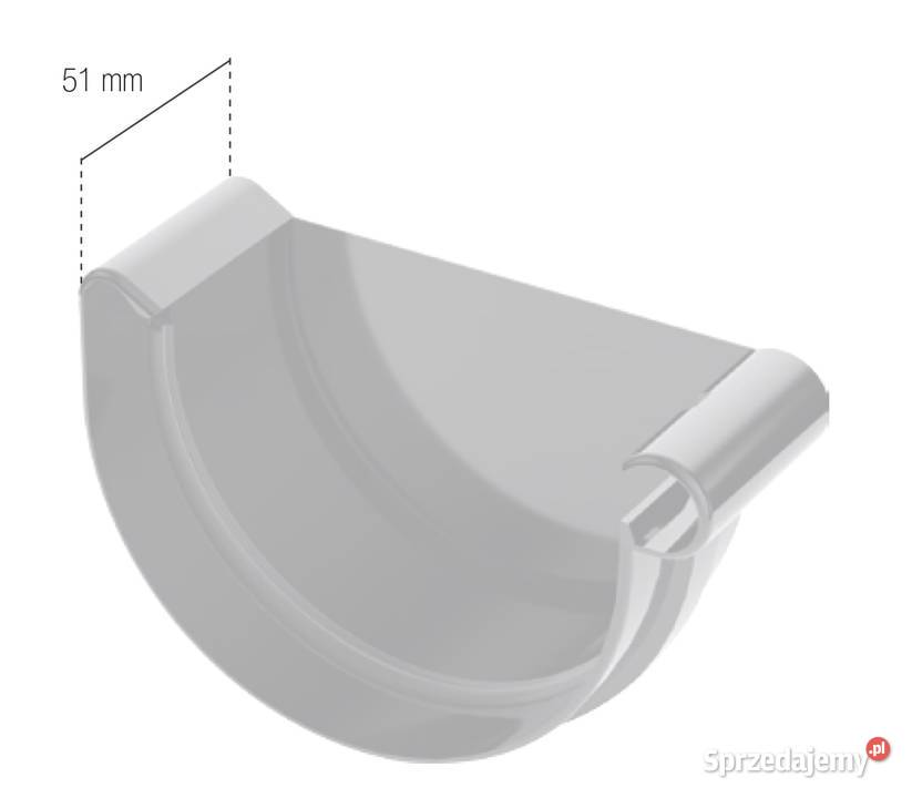 Bryza PVC Denko lewe 125 mm grafit Białystok