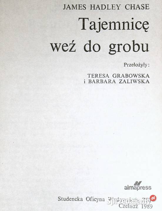Tajemnicę weź do grobu James Hadley Chase