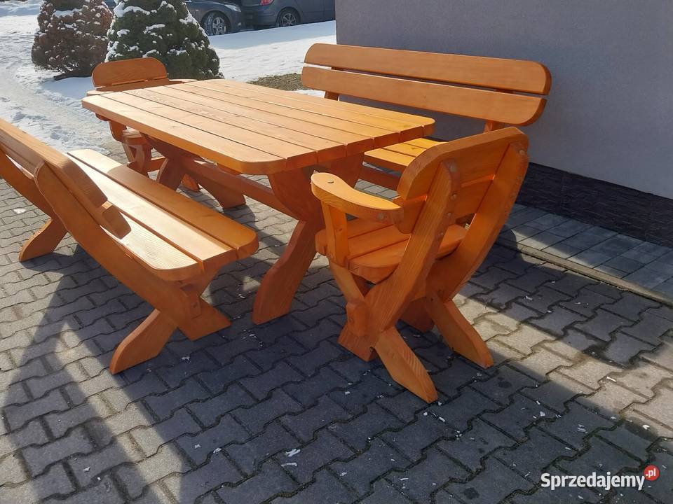 stół komplet ogrodowy meble ogrodowe Tokarnia