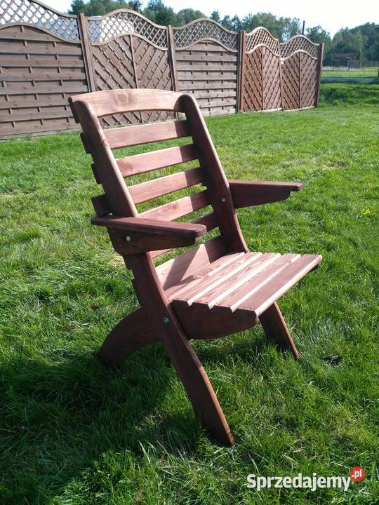 Krzesło ogrodowe drewniane składane typ X Kalety