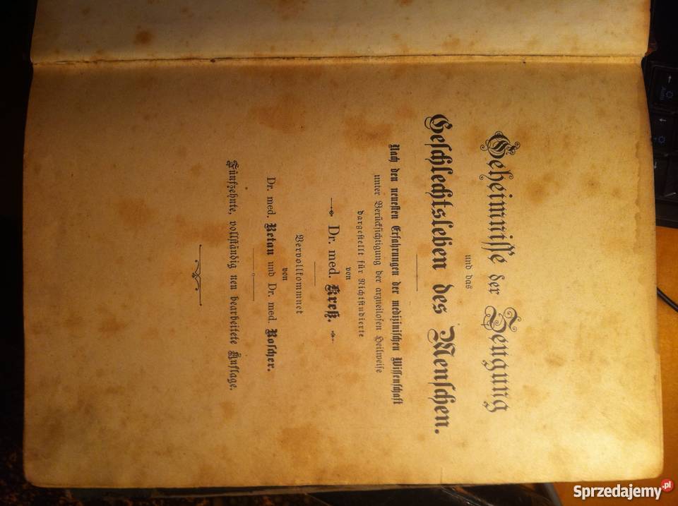 Stare niemieckie książki z ok 1900 r sprzedam