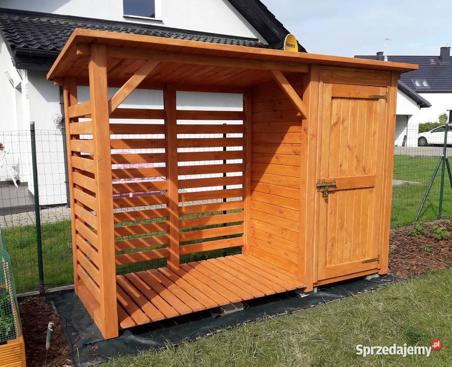 Drewutnia 2 x 11m narzędziówka 1 x 11m z dachem Architektura ogrodowa śląskie