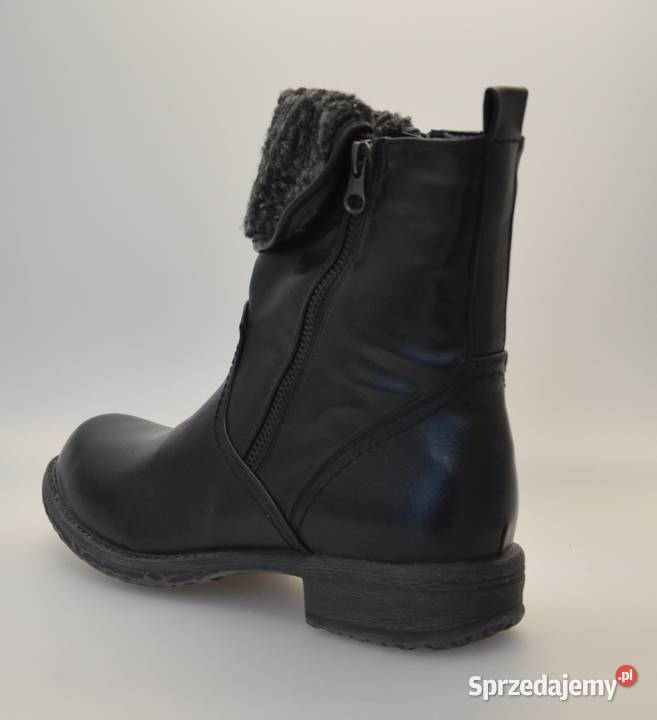 Czarne ocieplane damskie botki rozmiar 38 TB8103 24cm Żyrardów