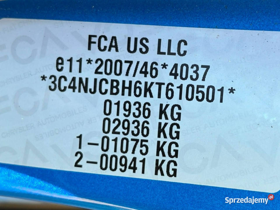 Jeep Compass 14 140 Kamera cofania Podgrzewane Lipówki sprzedam