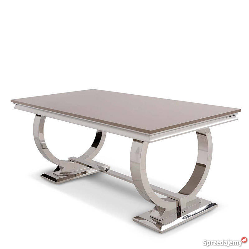 Stół glamour Modena stylowy piękny chromowany stolik ława