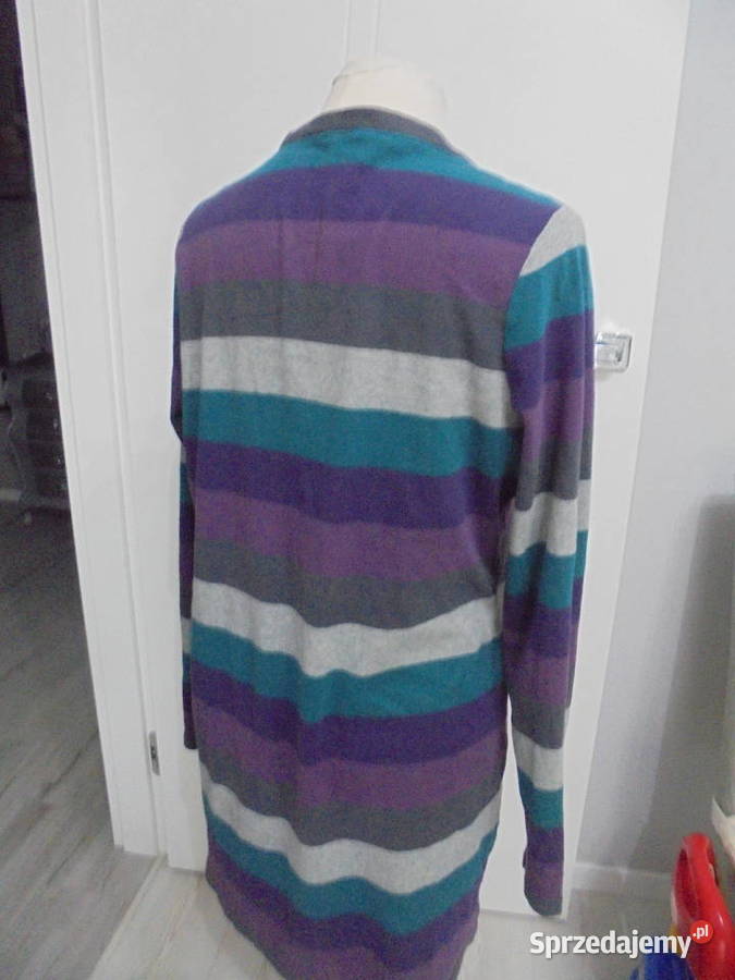 bluza sweterek bawelniany 4446 biust do 115 dł 8 szary/srebrny sprzedam