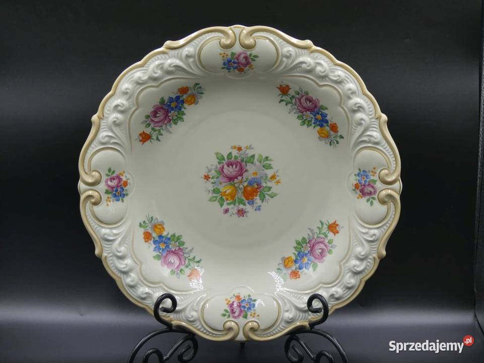 Okazała patera Tułowice Tillowitz średnica 33 Poznań