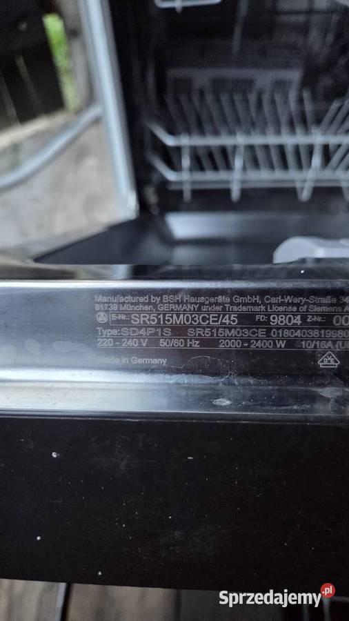 Zmywarka Simens 40 pod zabudowę Głogów