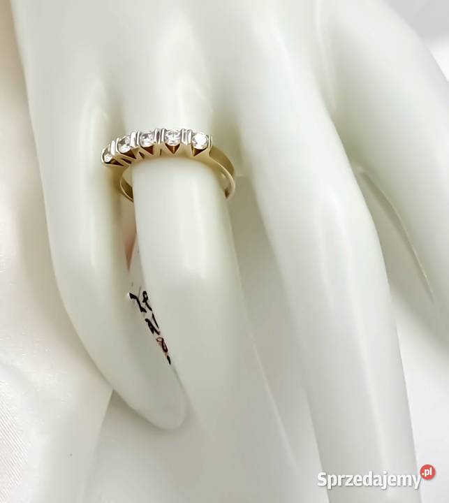 Pierścionek r14 Złoty pr333 Obrączkowy korona z Poznań