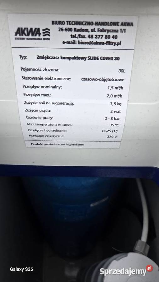 Stacja uzdatniania wody Akwa Slide Cover 30 na Busko-Zdrój