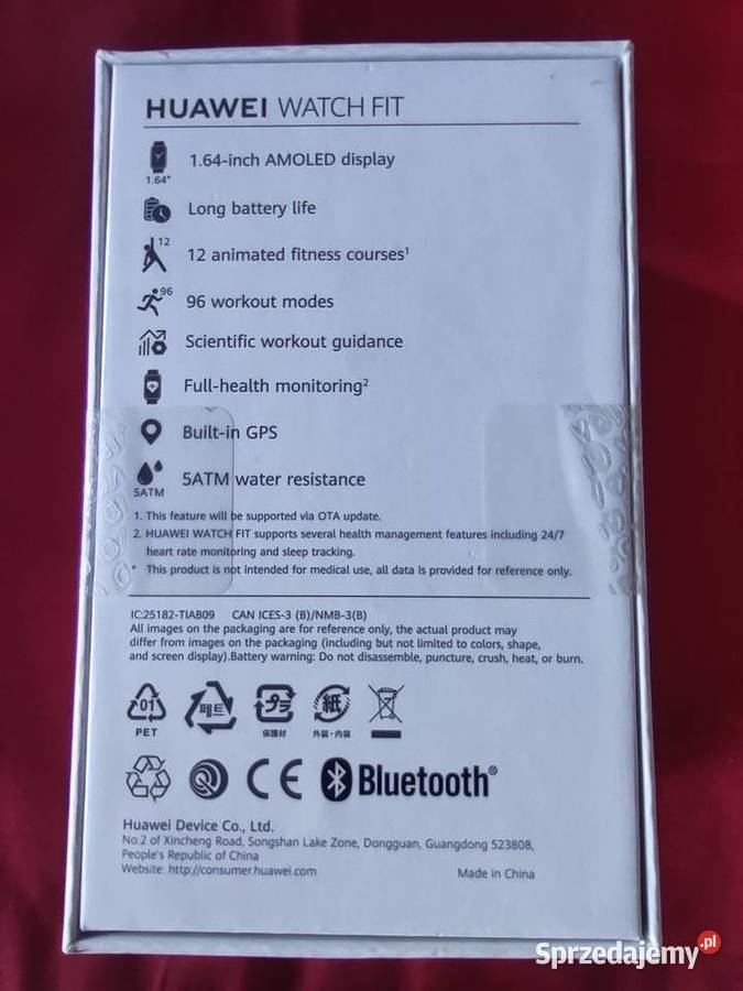 Zegarek damski smartwatch Huawei Watch Fit pomorskie