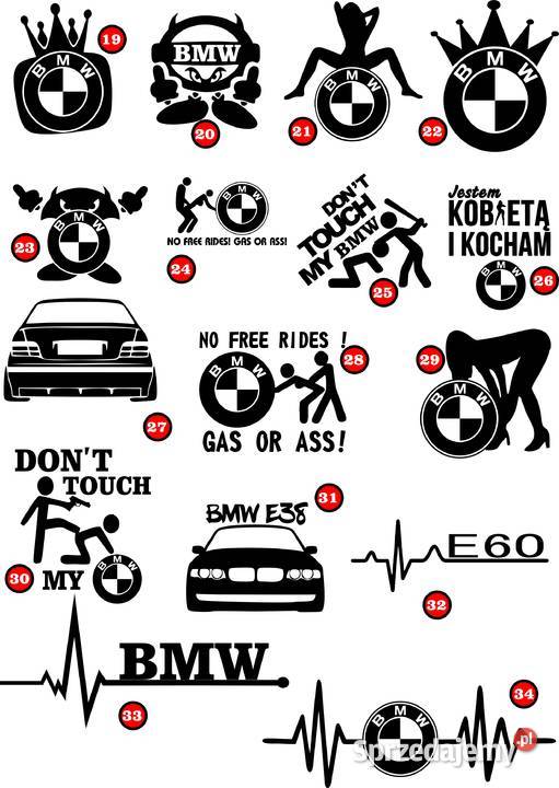 BMW Naklejki na Auto Samochód + Indywidualny Gorzów