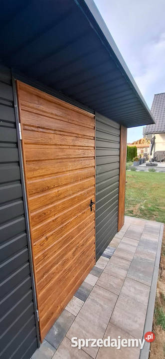 Schowek domek ogrodowy 4x4 antracyt dekor z
