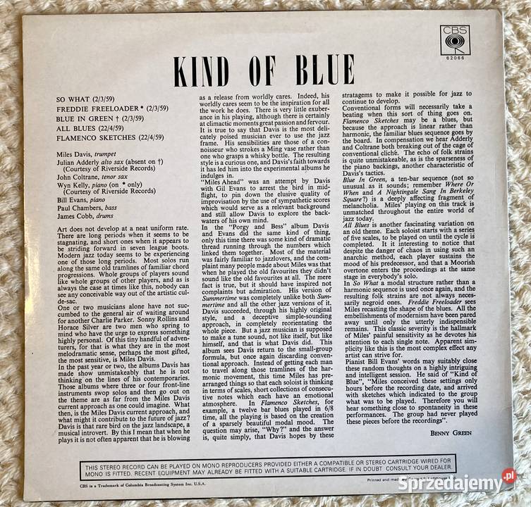 Miles Davis Kind Of Blue zachodniopomorskie Szczecin