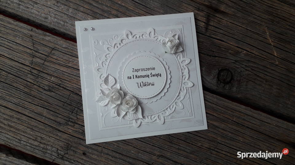 Zaproszenie na Pierwszą Komunię Świętą różne Słupsk