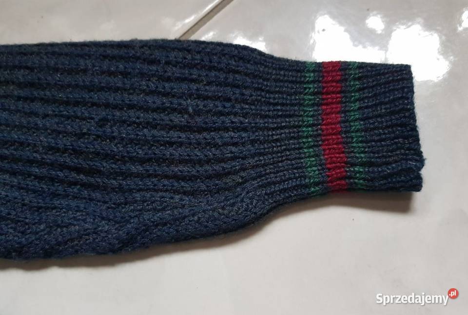 sweter rozsuwany golf vintage wełniany melanż Kielce