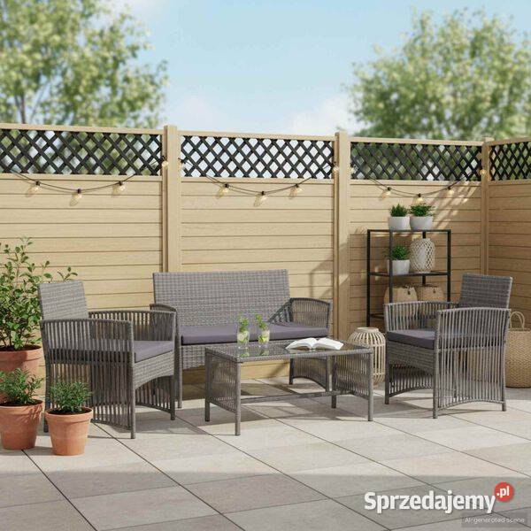vidaXL 4cz zestaw wypoczynkowy do ogrodu Warszawa