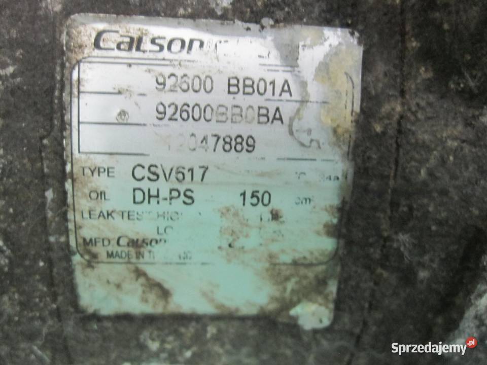 NISSAN QASHQAI I 16 B 117 HR16DE 12r sprężarka świętokrzyskie