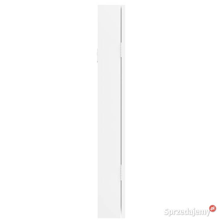 Wisząca szafka na biżuterię z lustrem biała