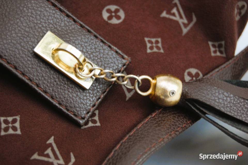 Zamszowa brązowa torebka na ramię Louis Vuitton lubelskie Lublin
