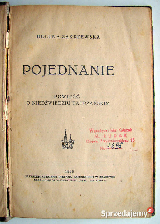 Pojednanie Powieść o niedźwiedziu tatrzańskim małopolskie