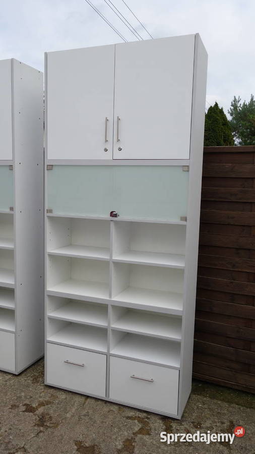 Wysoki regał biurowy Dostępne 2 sztuki Meble do salonu Warszawa sprzedam