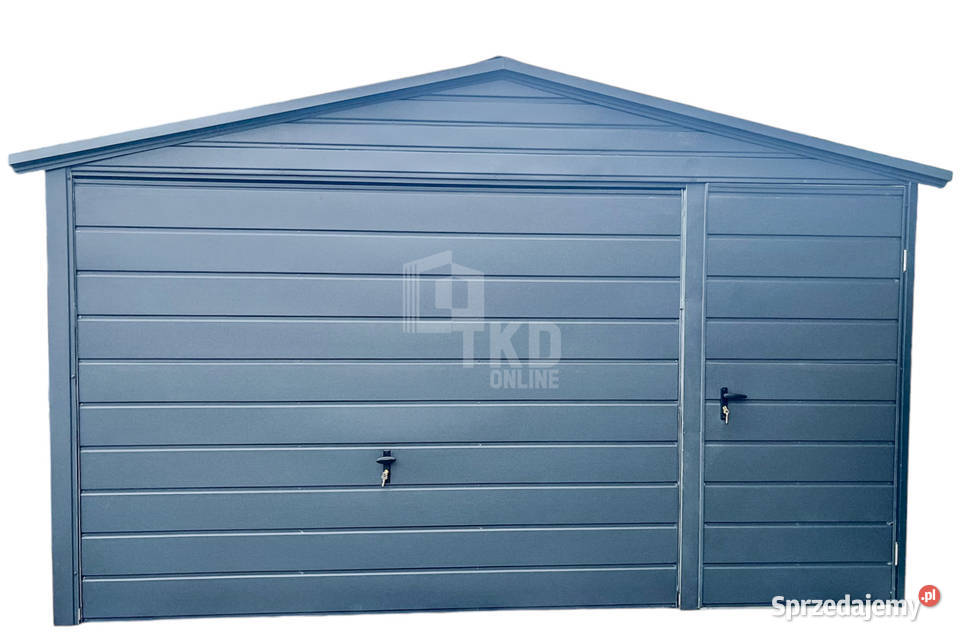 Garaż blaszany 4x6m Brama uchylna drzwi antracyt samodzielny Siedlce