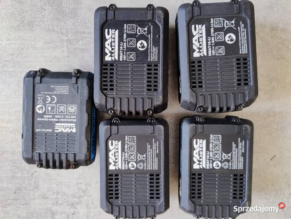 Bateria akumulator Macallister 18V Akumulatory Osprzęt do elektronarzędzi małopolskie Kraków