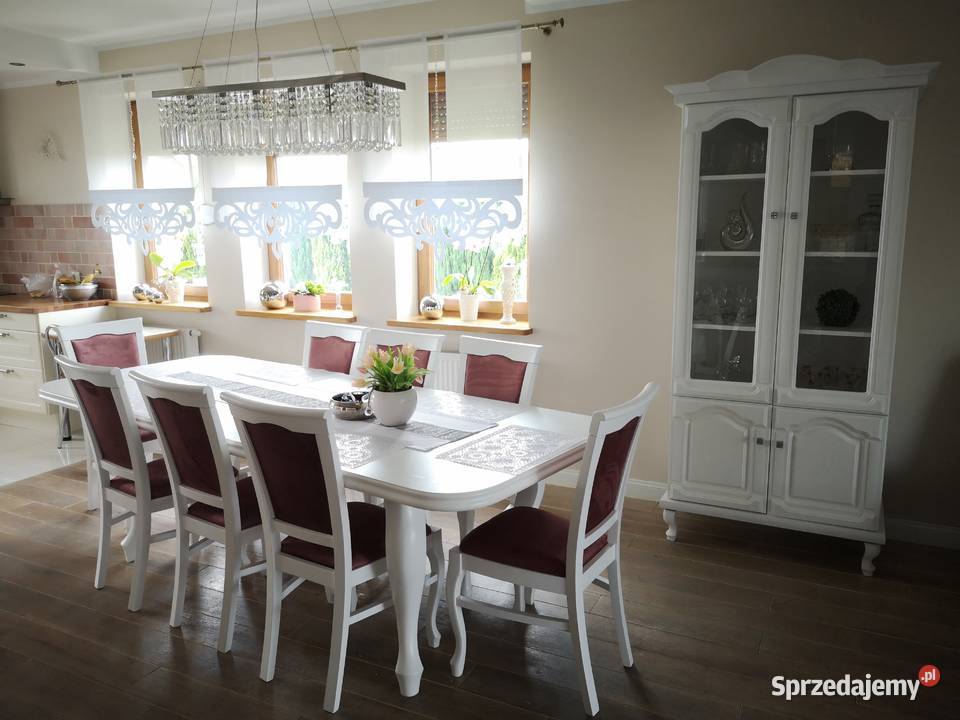 Stylowy Zestaw Stół 8 Krzeseł Bekas Meble Milanówek