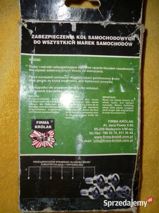 ZABEZPIECZENIA KÓŁ SAMOCHODOWYCH FIAT